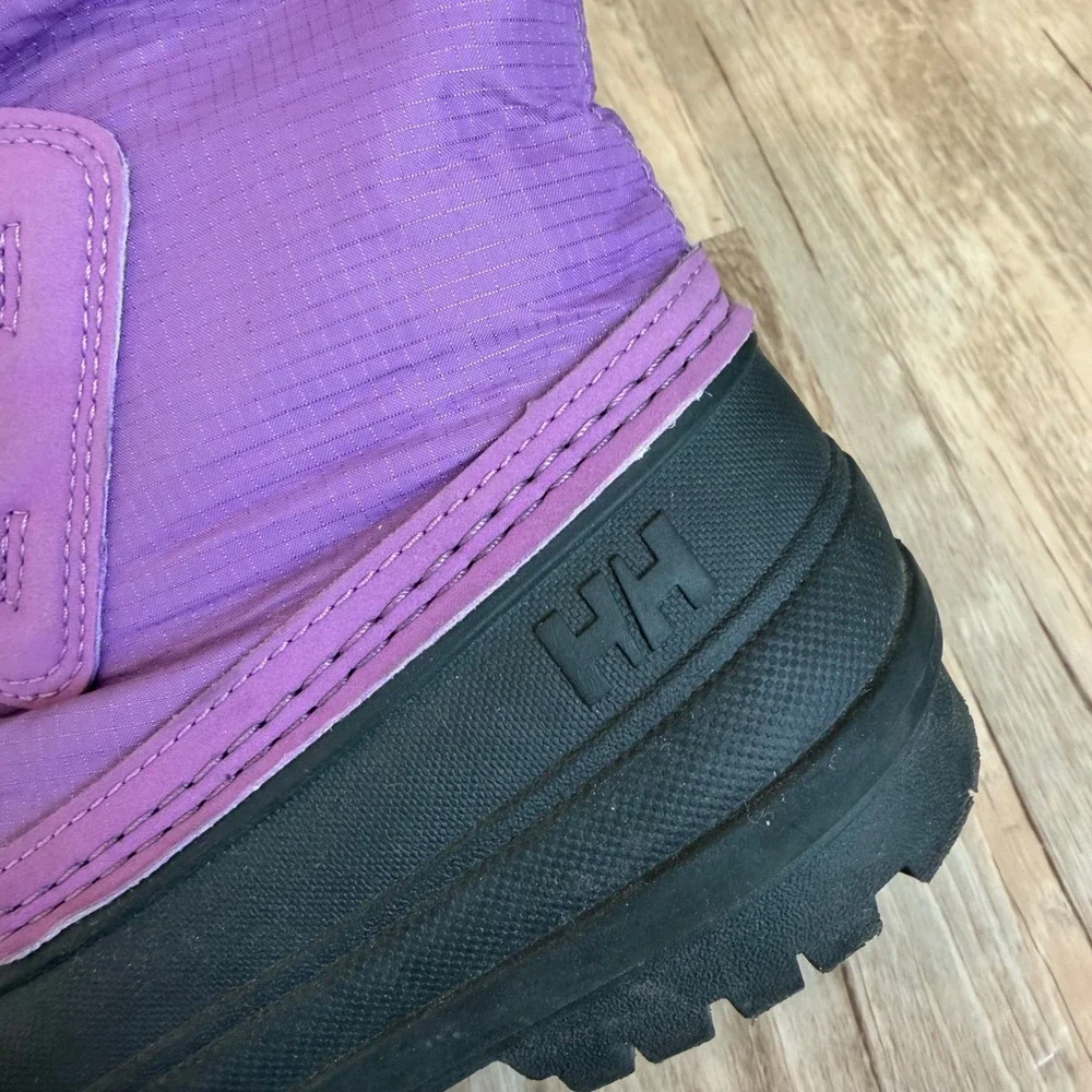 Helly Hansen Kids Purple Black Waterproof Insulated Snow Boots Size 2Y EU 32